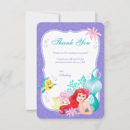 Ariel  Under the Sea Adventure Thank You