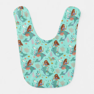 Ariel Undersea Adventure Pattern Baby Bib