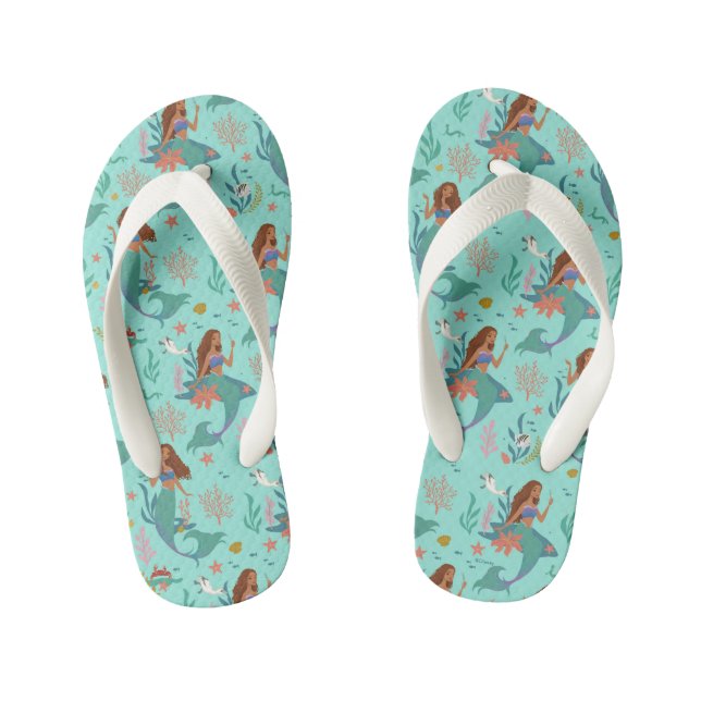 Ariel Undersea Adventure Pattern Kid's Flip Flops (Footbed)