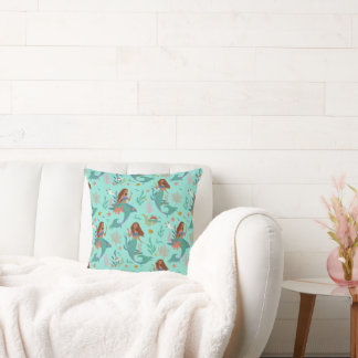 Ariel Undersea Adventure Pattern Throw Pillow