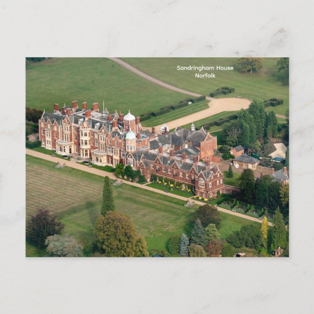 Ariel view of Sandringham House, Norfolk Postcard (Front)