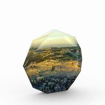 Ariel View Of The Mount Of Olives Jersalem Israel Acrylic Award by allphotos at Zazzle