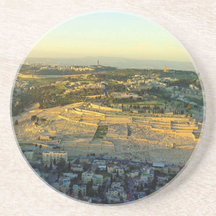 Ariel View of the Mount of Olives Jersalem Israel Coasters