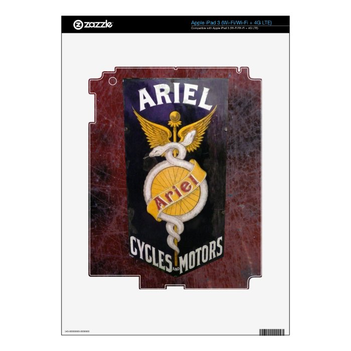 ARIEL VINTAGE MOTORCYCLE ADVERTISING. iPad 3 DECALS