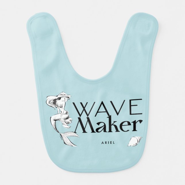 Ariel | Wave Maker Baby Bib (Front)