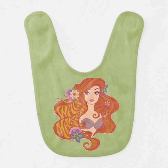 Ariel | Wave Maker Seashell Baby Bib (Front)