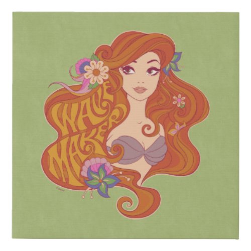 Ariel  Wave Maker Seashell Faux Canvas Print