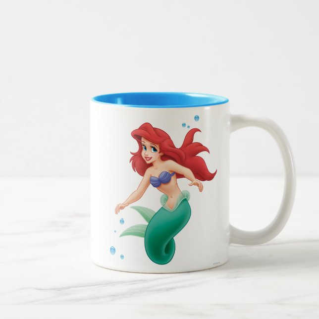 Ariel with Bubbles Two-Tone Coffee Mug (Right)