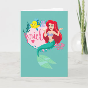 Ariel With Flounder Name Graphic Card