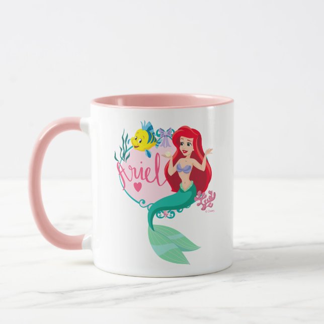 Ariel With Flounder Name Graphic Mug (Left)