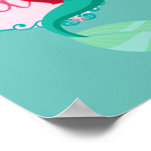 Ariel With Flounder Name Graphic Poster Zazzle