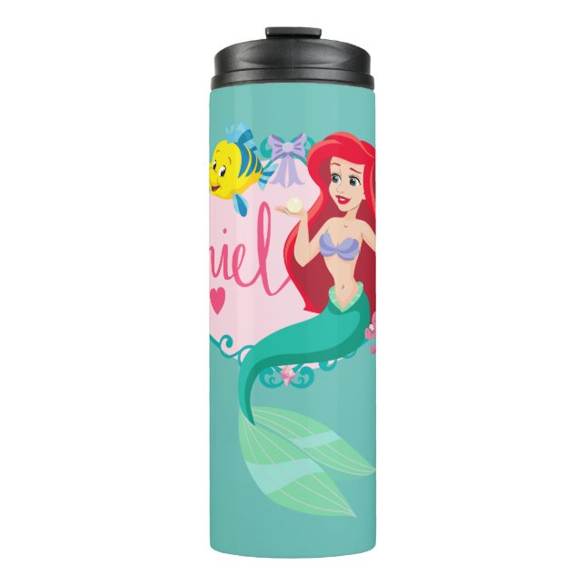 Ariel With Flounder Name Graphic Thermal Tumbler (Front)