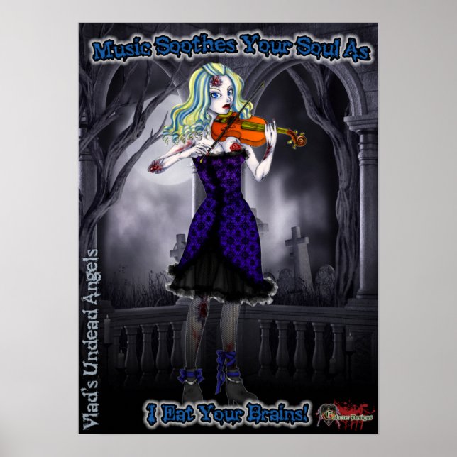 Ariel Zombie Violinist Poster (Front)
