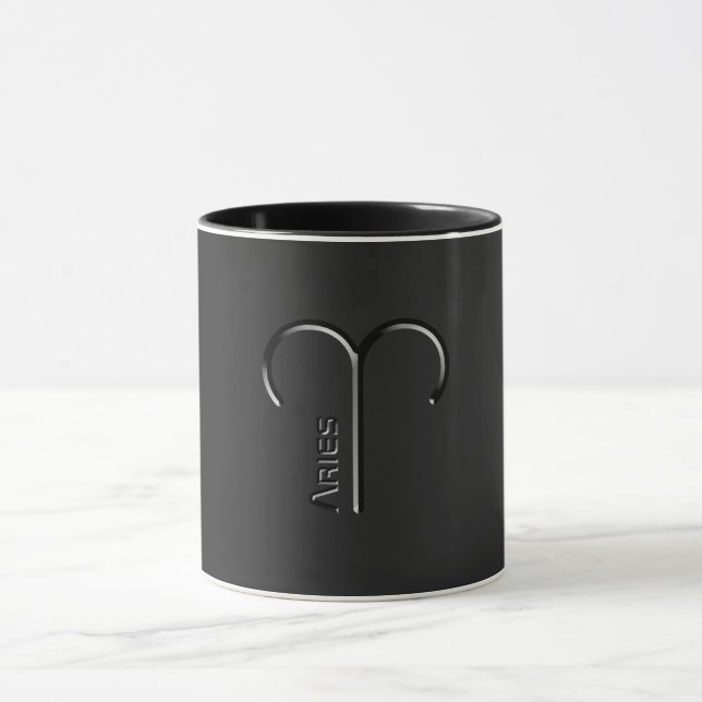 ARIES, Abstract Design of the Zodiac Sign,  Mug (Center)
