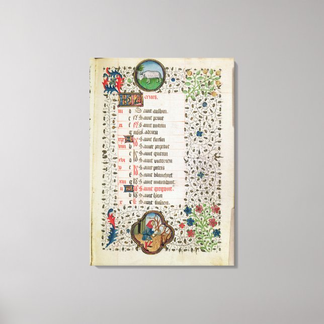 Aries and a man felling trees canvas print (Front)