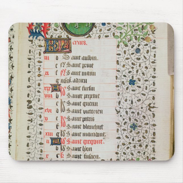 Aries and a man felling trees mouse pad (Front)