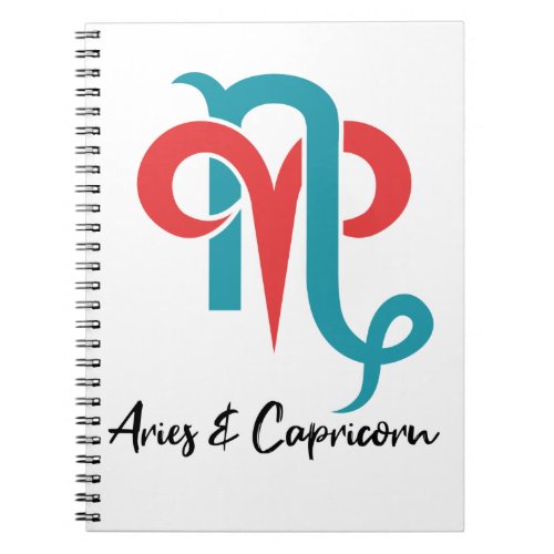 Aries and Capricorn Couples Zodiac Astrology Notebook