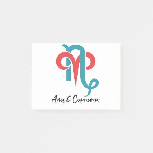 Aries and Capricorn Couples Zodiac Astrology Post_it Notes