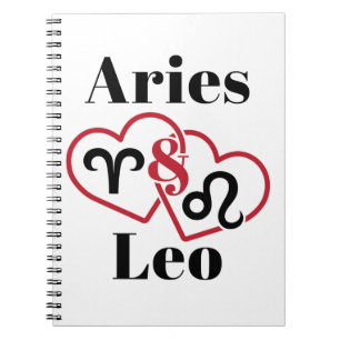 Aries and Leo Couples Zodiac Horoscope Notebook