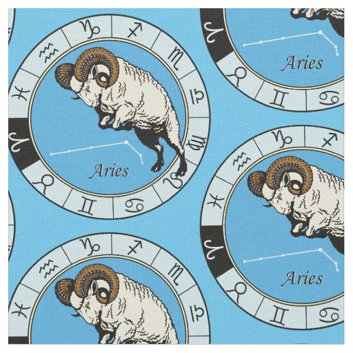 aries astrological zodiac sign fabric