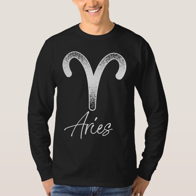 Aries Astrology and Horoscope Zodiac Sign T-Shirt (Front)