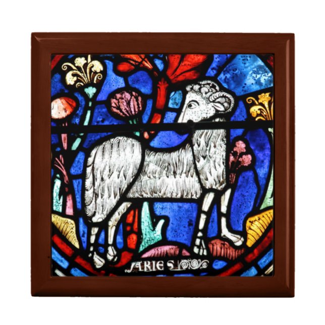 Aries Astrology Gothic Stained Glass Gift Box 2 (Front)