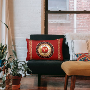 Aries Astrology Lumbar Pillow