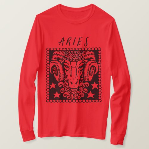 Aries Astrology Sign Horoscope Zodiac Logo T_Shirt