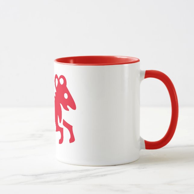 Aries Astrology Sign, Ringer Mug (Right)