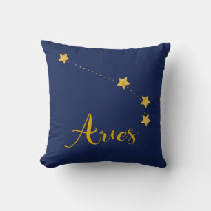 Aries Astrology with Constellation of Stars Throw Pillow