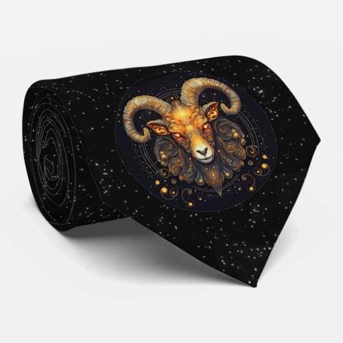 Aries Astrology Zodiac Neck Tie