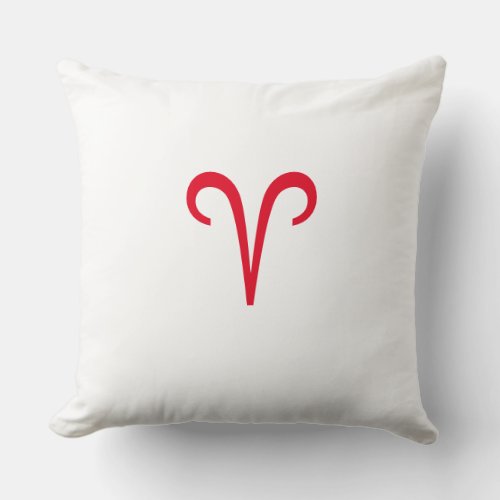 Aries astrology zodiac sign red good_luck design throw pillow