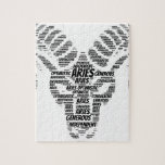 Aries Astrology Zodiac Sign Word Cloud Jigsaw Puzzle at Zazzle