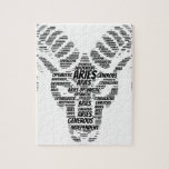 Aries Astrology Zodiac Sign Word Cloud Jigsaw Puzzle<br><div class="desc">Astrology Zodiac Sign Aries March 21 - April 19

Aries Strengths
Independent,  
Generous,  
Optimistic,  
Enthusiastic,  
Courageous</div>