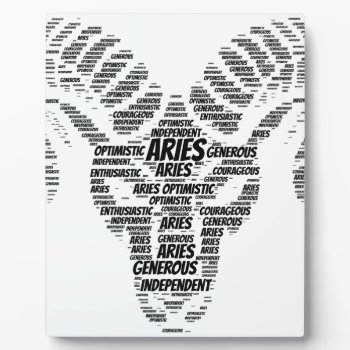 Aries Astrology Zodiac Sign Word Cloud Plaque by WordPoem at Zazzle