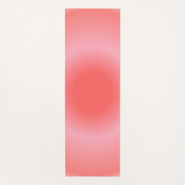 Aries Aura Gradient Zodiac, Red Pink Gradient Yoga Mat (Front)