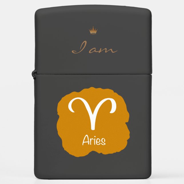 Aries Baby I Am Zippo Lighter (Front)
