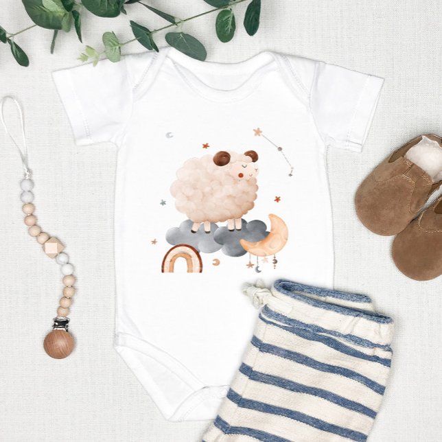 Aries Baby: Little Ram's Zodiac Personalized Baby Bodysuit (Creator Uploaded)