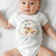 Aries Baby One Piece - Cute & Fierce - Zodiac Sign