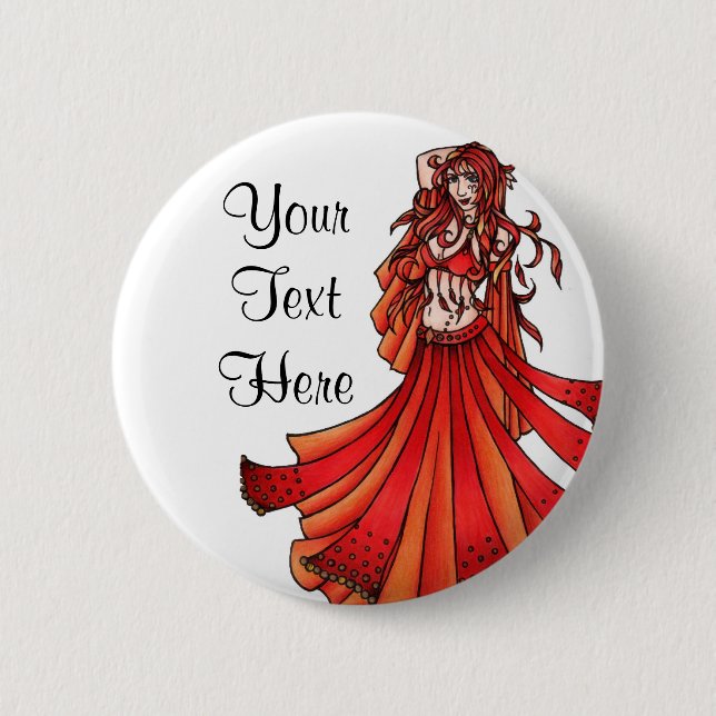 Aries Belly Dancer Button (Front)