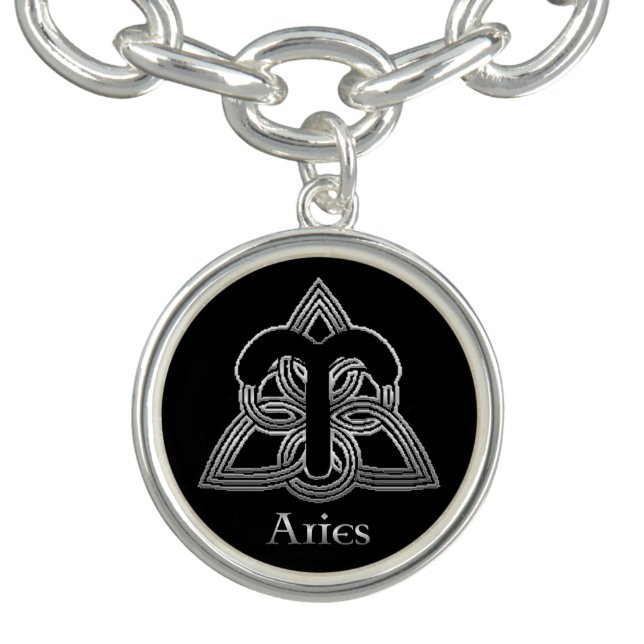Aries Birth Sign Celtic Knot Zodiac Bracelet (Design)