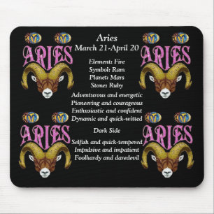 Aries Birth Sign Zodiac Mouse Pad