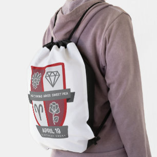 Aries Birthday Crest™ for April 1-19 Drawstring Bag