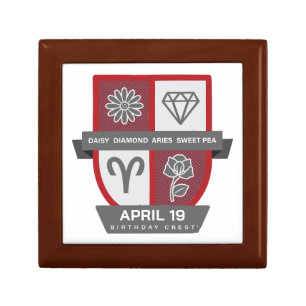 Aries Birthday Crest™ for April 1-19 Jewelry Gift Box