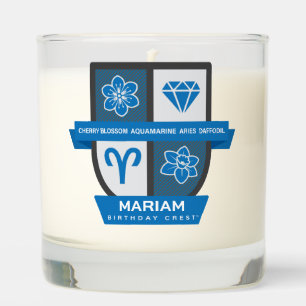 Aries Birthday Crest™ for March 21-31 Candle