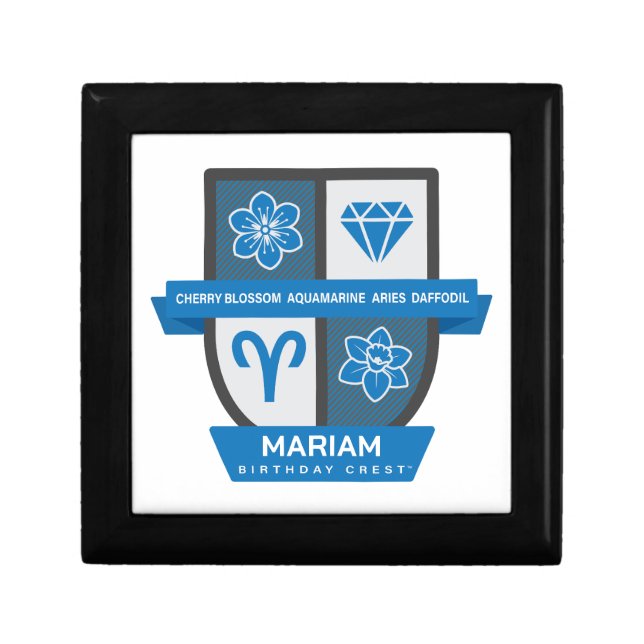 Aries Birthday Crest™ for March 21-31 Jewelry Gift Box (Front)