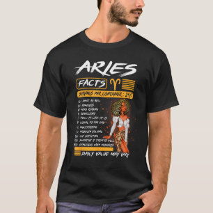 Aries Birthday Melanin Afro Queen For Black Women T-Shirt