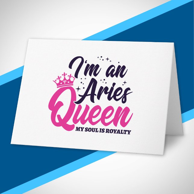 Aries Birthday Queen Astrology Zodiac Sign Soul Card (Creator Uploaded)
