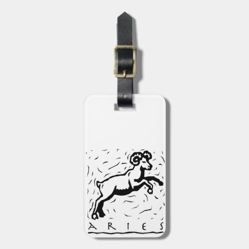 Aries Birthday Year Astrological Zodiac Sign Luggage Tag