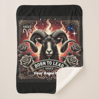 Aries “Born to Lead” Sherpa Blanket